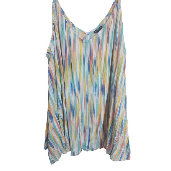 Torrid Vertical Stripe Crepe Tank, Size 5X - Picture 3 of 6